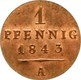 Reverse 1 Pfennig 1843 A