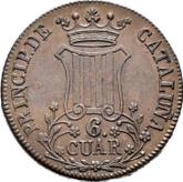 Reverse 6 Cuartos 1836 Catalonia