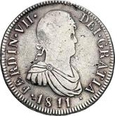 Obverse 4 Reales 1811 C SF Armored bust