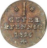 Reverse 1 Pfennig 1826