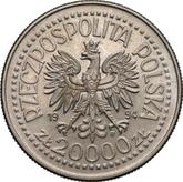 Obverse 20000 Zlotych 1994 MW ANR Pattern 75 years of the Association of War Invalids of the Republic of Poland