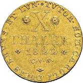 Reverse 10 Thaler 1822 CvC