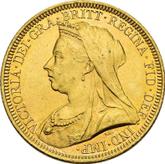 Obverse Sovereign 1897 S Veiled head
