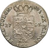 Reverse 1 Zloty (4 Grosze) 1793 MV