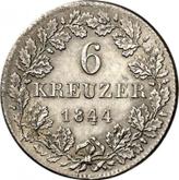 Reverse 6 Kreuzer 1844