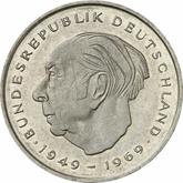 Obverse 2 Mark 1976 F Theodor Heuss