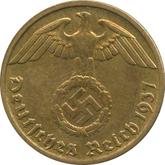 Reverse 10 Reichspfennig 1937 J