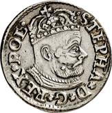 Obverse 3 Groszy (Trojak) 1580 Large head