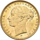 Obverse Sovereign 1883 M WW St. George