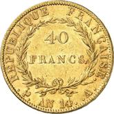 Reverse 40 Francs AN 14 (1805-1806) A
