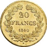 Reverse 20 Francs 1840 A