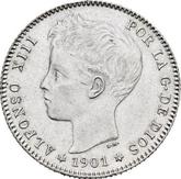 Obverse 1 Peseta 1901 SMV
