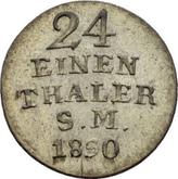 Reverse 1/24 Thaler 1830