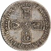 Reverse Sixpence 1699 Third laureate bust