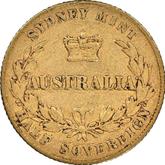 Reverse Half Sovereign 1865