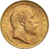 Obverse Sovereign 1908 M