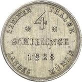 Reverse 4 Schilling 1828
