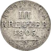 Reverse 3 Kreuzer 1805 L