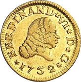 Obverse 1/2 Escudo 1752 S PJ