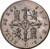 Reverse 2 Maravedís 1838 J