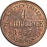 Reverse 4 Schilling 1847 Pattern