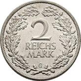 Reverse 2 Reichsmark 1925 G