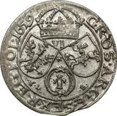 Reverse 6 Groszy (Szostak) 1659 TLB Bust in a circle frame