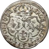 Reverse 6 Groszy (Szostak) 1662 TT Bust without circle frame