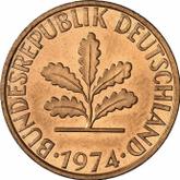 Reverse 2 Pfennig 1974 J