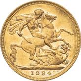 Reverse Sovereign 1894 M Veiled head