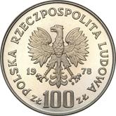 Obverse 100 Zlotych 1978 MW Pattern 200th Birthday of Adam Mickiewicz