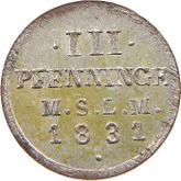 Reverse 3 Pfennig 1831