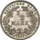 Obverse 1/2 Mark 1908 J