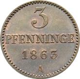 Reverse 3 Pfennig 1863 A