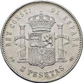 Reverse 5 Pesetas 1892 PGM