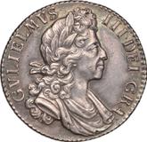 Obverse Shilling 1700 Fifth laureate bust