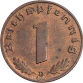Obverse 1 Reichspfennig 1939 D