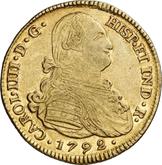 Obverse 4 Escudos 1792 P JF