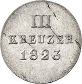 Reverse 3 Kreuzer 1823