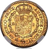 Reverse 2 Escudos 1820 Mo JJ