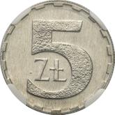 Reverse 5 Zlotych 1990 MW