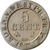 Reverse 5 Centimes 1808 J