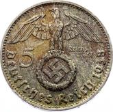 Reverse 5 Reichsmark 1938 D