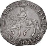Obverse Halfcrown no date (1625-1642) Second type of horseman