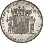 Reverse 2 Thaler 1845 A