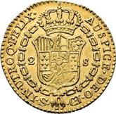 Reverse 2 Escudos 1818 S CJ