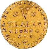 Reverse 5 Thaler 1823 CvC