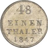 Reverse 1/48 Thaler 1847