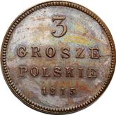 Reverse 3 Grosze 1815 IB Long tail