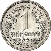 Obverse 1 Reichsmark 1939 D